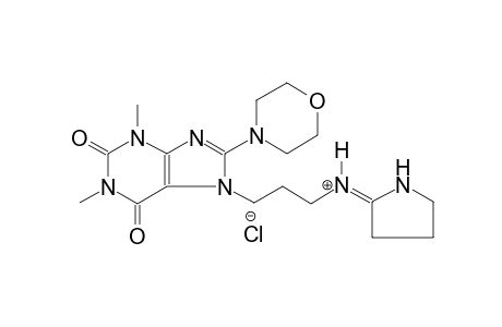 1H-purine-7-propanaminium, 2,3,6,7-tetrahydro-1,3-dimethyl-8-(4-morpholinyl)-2,6-dioxo-N-[(2E)-pyrrolidinylidene]-, chloride