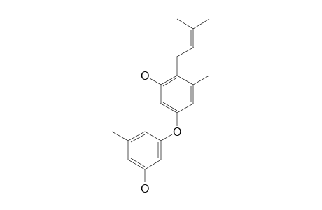 VERTICILATIN;5-(3-HYDROXY-5-METHYLPHENOXY)-3-METHYL-2-(3-METHYLBUT-2-EN-1-YL)-PHENOL