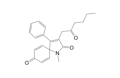 1-Methyl-3-(2-oxohexyl)-4-phenyl-1-azaspiro[4.5]deca-3,6,9-triene-2,8-dione
