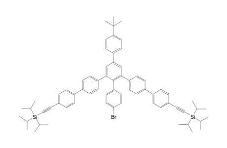 4-(p-Bromophenyl)-3,5-bis{[4'-(triisopropylsilyl)ethynyl]biphenyl}-1-[4''-(t-butyl)phenyl]-benzene