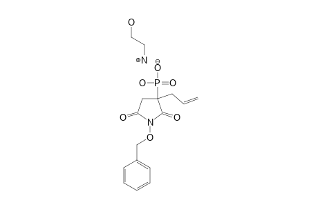 2-HYDROXYETHANAMINIUM-HYDROGEN-(3-ALLYL-1-BENZYLOXY-2,5-DIOXOPYRROLIDIN-3-YL)-PHOSPHONATE