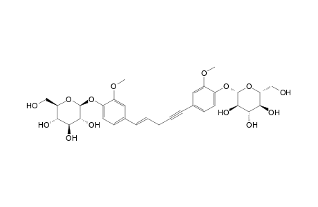 .beta.-D-Glucopyranoside, 1-penten-4-yne-1,5-diylbis(2-methoxy-4,1-phenylene) bis-, (E)-