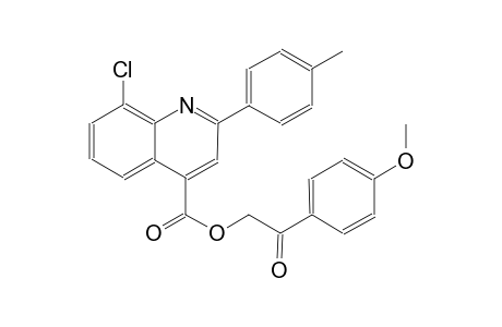 4-quinolinecarboxylic acid, 8-chloro-2-(4-methylphenyl)-, 2-(4-methoxyphenyl)-2-oxoethyl ester