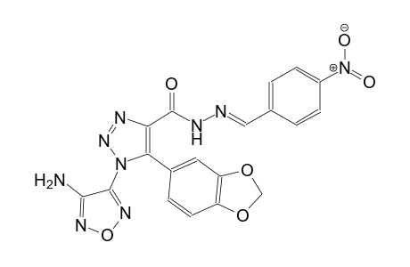 1-(4-amino-1,2,5-oxadiazol-3-yl)-5-(1,3-benzodioxol-5-yl)-N'-[(E)-(4-nitrophenyl)methylidene]-1H-1,2,3-triazole-4-carbohydrazide
