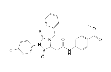 methyl 4-({[3-benzyl-1-(4-chlorophenyl)-5-oxo-2-thioxo-4-imidazolidinyl]acetyl}amino)benzoate