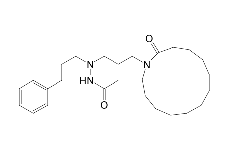 Acetic acid, 2-[3-(2-oxoazacyclotridec-1-yl)propyl]-2-(3-phenylpropyl)hydrazide