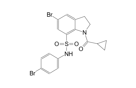 1H-indole-7-sulfonamide, 5-bromo-N-(4-bromophenyl)-1-(cyclopropylcarbonyl)-2,3-dihydro-