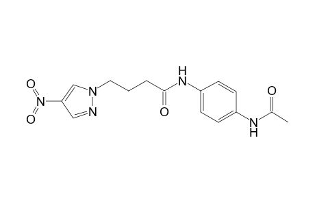 1H-Pyrazole-1-butanamide, N-[4-(acetylamino)phenyl]-4-nitro-