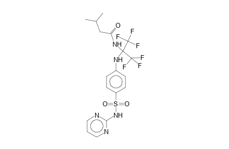 N-(2-Pyrimidinyl)-4-[2,2,2-trifluoro-1-isovaleramido-1-(trifluoromethyl)ethylamino]benzenesulfonamide