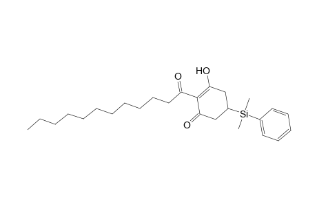 5-[Dimethyl(phenyl)silyl]-2-dodecanoyl-3-hydroxy-2-cyclohexen-1-one