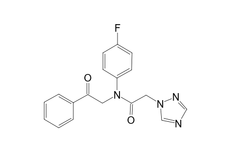 N-(4-fluorophenyl)-N-(2-oxo-2-phenylethyl)-2-(1H-1,2,4-triazol-1-yl)acetamide