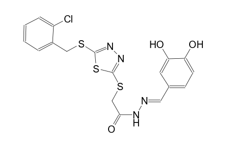 2-({5-[(2-chlorobenzyl)sulfanyl]-1,3,4-thiadiazol-2-yl}sulfanyl)-N'-[(E)-(3,4-dihydroxyphenyl)methylidene]acetohydrazide