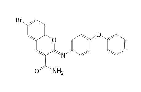 (2Z)-6-bromo-2-[(4-phenoxyphenyl)imino]-2H-chromene-3-carboxamide