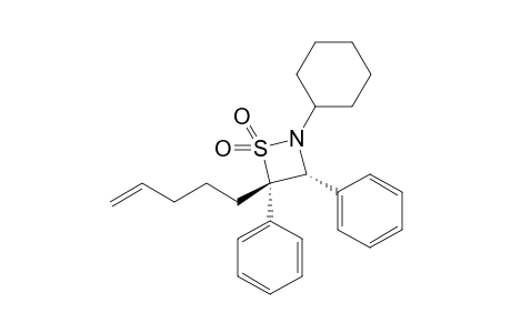 cis-2-Cyclohexyl-4-(4-pentenyl)-3,4-diphenyl-1,2-thiazetidine 1,1-dioxide