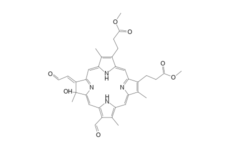 3-Formyl-7-hydroxy-8-(2-oxoethylidene)-7,8-dihydrodeuteroporphyrin-ix-dimethyl ester