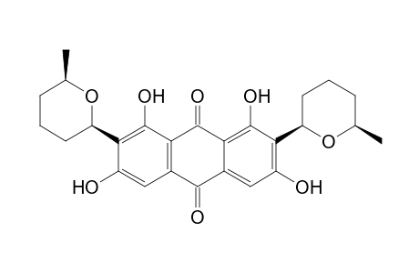 9,10-Anthracenedione, 1,3,6,8-tetrahydroxy-2,7-bis(tetrahydro-6-methyl-2H-pyran-2-yl)-, [cis(cis)]-