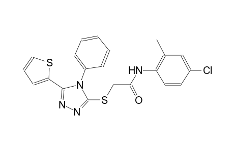 N-(4-chloro-2-methylphenyl)-2-{[4-phenyl-5-(2-thienyl)-4H-1,2,4-triazol-3-yl]sulfanyl}acetamide