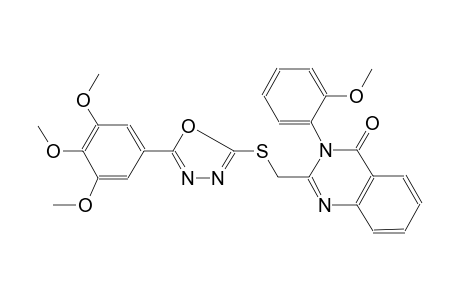 3-(2-methoxyphenyl)-2-({[5-(3,4,5-trimethoxyphenyl)-1,3,4-oxadiazol-2-yl]sulfanyl}methyl)-4(3H)-quinazolinone