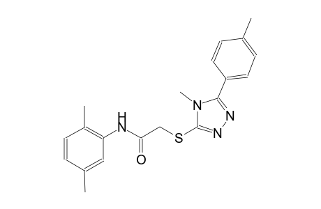 N-(2,5-dimethylphenyl)-2-{[4-methyl-5-(4-methylphenyl)-4H-1,2,4-triazol-3-yl]sulfanyl}acetamide