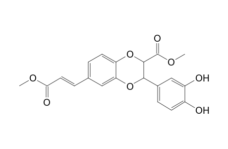 3-(3,4-Dihydroxyphenyl)-6-(2-methoxycarbonylethenyl)-1,4-benzodioxane-2-carboxylic acid methyl ester