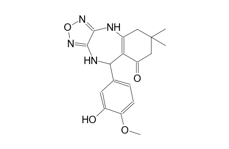 4H-[1,2,5]oxadiazolo[3,4-b][1,4]benzodiazepin-8(5H)-one, 6,7,9,10-tetrahydro-9-(3-hydroxy-4-methoxyphenyl)-6,6-dimethyl-