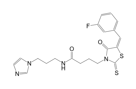 3-thiazolidinebutanamide, 5-[(3-fluorophenyl)methylene]-N-[3-(1H-imidazol-1-yl)propyl]-4-oxo-2-thioxo-, (5E)-