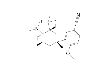 rac-4-methoxy-3-((3aR,5R,7R,7aR)-1,3,3,5,7-pentamethyloctahydrobenzo[c]isoxazole-5-yl)benzonitrile