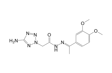 2-(5-amino-2H-tetraazol-2-yl)-N'-[(E)-1-(3,4-dimethoxyphenyl)ethylidene]acetohydrazide