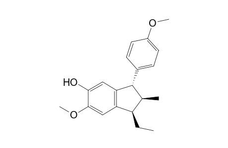 (1R,2S,3S)-1-ethyl-6-methoxy-3-(4-methoxyphenyl)-2-methyl-2,3-dihydro-1H-inden-5-ol
