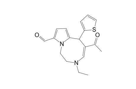 5-Acetyl-3-ethyl-6-(2-thienyl)-1,2,3,6-tetrahydropyrrolo[1,2-d][1,4]diazocine-9-carbaldehyde