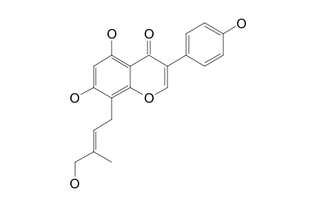 5,7-dihydroxy-8-[(E)-4-hydroxy-3-methyl-but-2-enyl]-3-(4-hydroxyphenyl)chromone