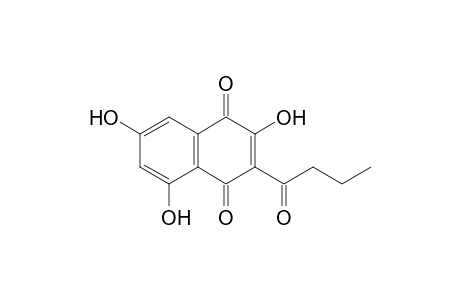 2-Butanoyl-3,6,8-trihydroxy-1,4-naphthoquinone