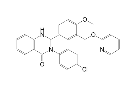 3-(4-chlorophenyl)-2-{4-methoxy-3-[(2-pyridinyloxy)methyl]phenyl}-2,3-dihydro-4(1H)-quinazolinone