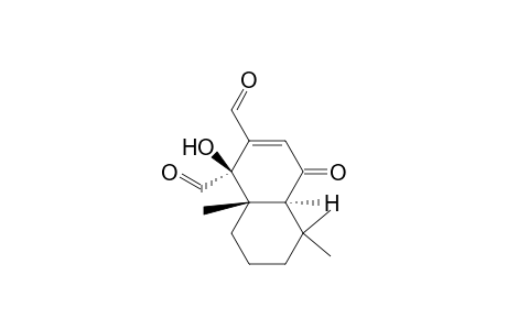 1,2-Naphthalenedicarboxaldehyde, 1,4,4a,5,6,7,8,8a-octahydro-1-hydroxy-5,5,8a-trimethyl-4-oxo-, (1.alpha.,4a.alpha.,8a.beta.)-(.+-.)-