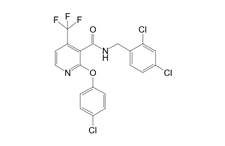 2-(4-Chloranylphenoxy)-N-[(2,4-dichlorophenyl)methyl]-4-(trifluoromethyl)pyridine-3-carboxamide