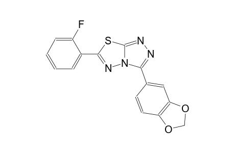 [1,2,4]triazolo[3,4-b][1,3,4]thiadiazole, 3-(1,3-benzodioxol-5-yl)-6-(2-fluorophenyl)-