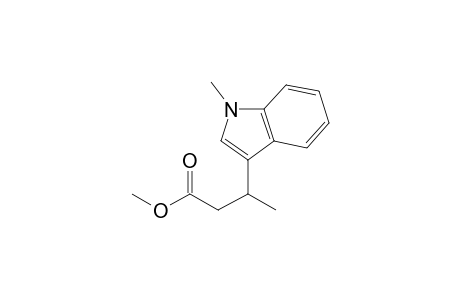 1H-Indole-3-propanoic acid, .beta.,1-dimethyl-, methyl ester, (.+-.)-