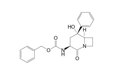 (3S,5R,5aR)-(+-)-3-Benzyloxycarbonylamino-5-hydroxy-5-phenyl-1-azabicyclo[4.2.0]octan-2-one
