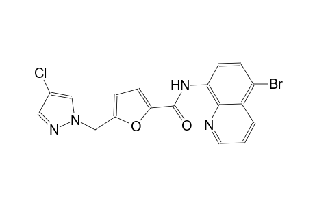 N-(5-bromo-8-quinolinyl)-5-[(4-chloro-1H-pyrazol-1-yl)methyl]-2-furamide
