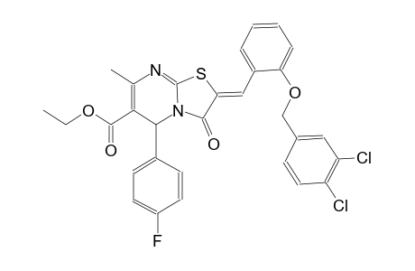 5H-thiazolo[3,2-a]pyrimidine-6-carboxylic acid, 2-[[2-[(3,4-dichlorophenyl)methoxy]phenyl]methylene]-5-(4-fluorophenyl)-2,3-dihydro-7-methyl-3-oxo-, ethyl ester, (2Z)-