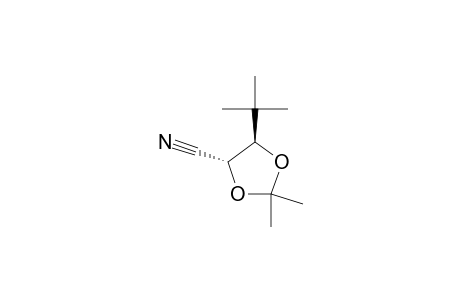 (4R*,5R*)-2,2-DIMETHYL-5-(1',1'-DIMETHYLETHYL)-1,3-DIOXOLANE-4-CARBONITRILE