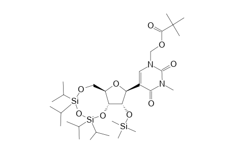 3-METHYL-1-PIVALOYLOXYMETHYL-3',5'-O-(1,1,3,3-TETRAISOPROPYL-1,3-DISILOXANEDIYL)-2'-O-(TRIMETHYLSILYL)-PSEUDOURIDINE