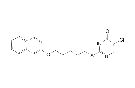 5-Chloro-2-([5-(2-naphthyloxy)pentyl]sulfanyl)-4(3H)-pyrimidinone