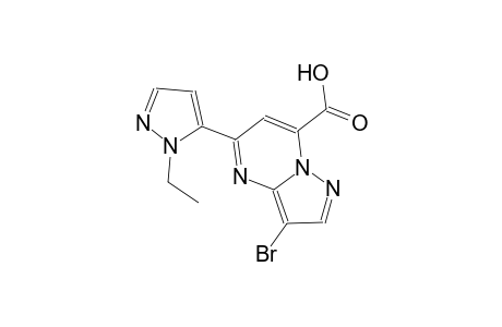 pyrazolo[1,5-a]pyrimidine-7-carboxylic acid, 3-bromo-5-(1-ethyl-1H-pyrazol-5-yl)-