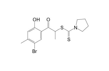 5'-bromo-2'-hydroxy-2-mercapto-4'-methylpropiophenone, 2-(1-pyrrolidinecarbodithioate)