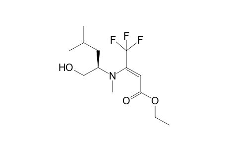 Ethyl 4,4,4-trifluoro-3-[((R)-1'-<hydroxymethyl>-3'-methylbutyl)methylamino]-but-2-enoate