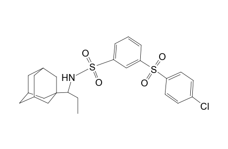 N-[1-(1-adamantyl)propyl]-3-(4-chlorophenyl)sulfonyl-benzenesulfonamide