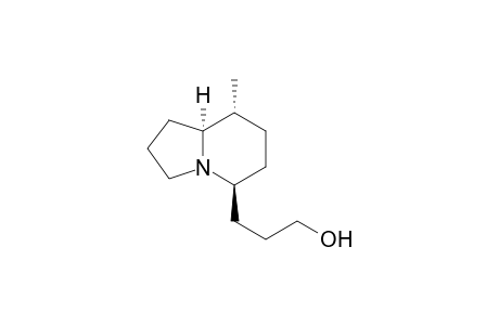 (-)-(5S,8R,8aS)-5-(3-Hydroxypropyl)-8-methylindolizidine