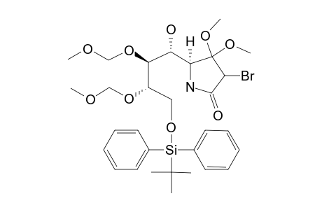 (1'R,2'S,3'S,5S)-3-BROMO-5-[4'-(TERT.-BUTYLDIPHENYLSILYLOXY)-1'-HYDROXY-2',3'-BIS-METHOXYMETHOXY]-BUTYL-4,4-DIMETHOXY-PYRROLIDIN-2-ONE