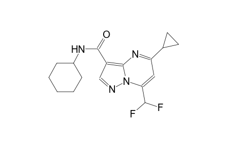 N-cyclohexyl-5-cyclopropyl-7-(difluoromethyl)pyrazolo[1,5-a]pyrimidine-3-carboxamide